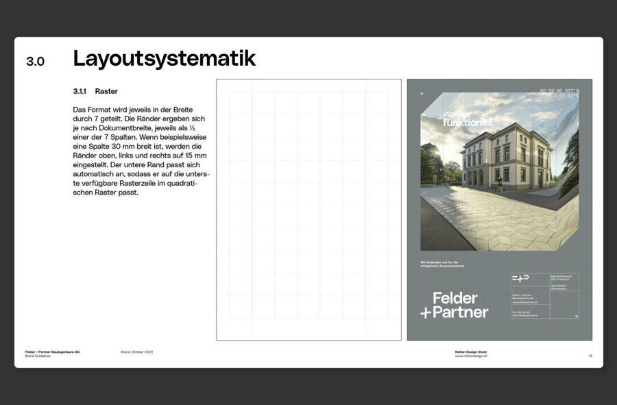 Felder Partner CD Manual Layoutsystematik