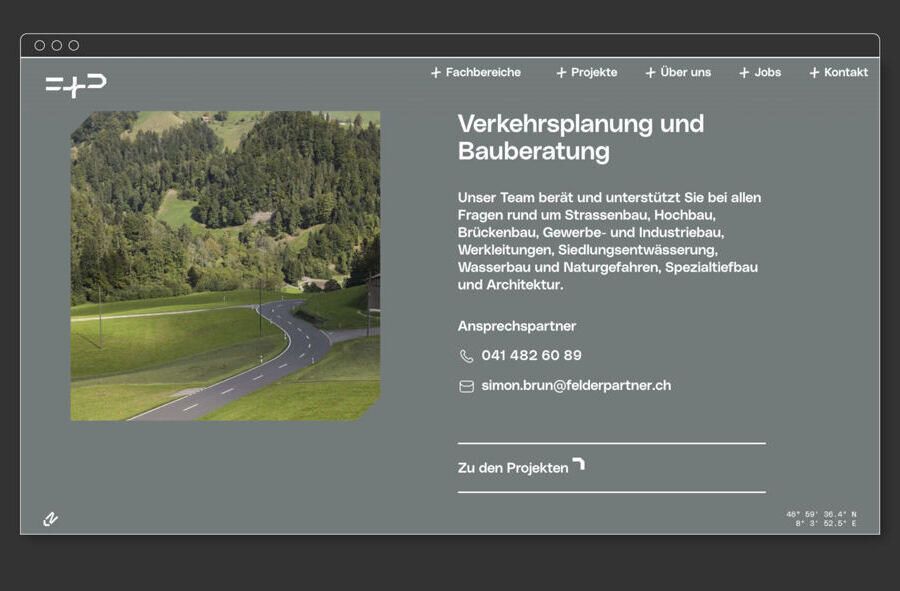 Felder Partner Web Projektseite