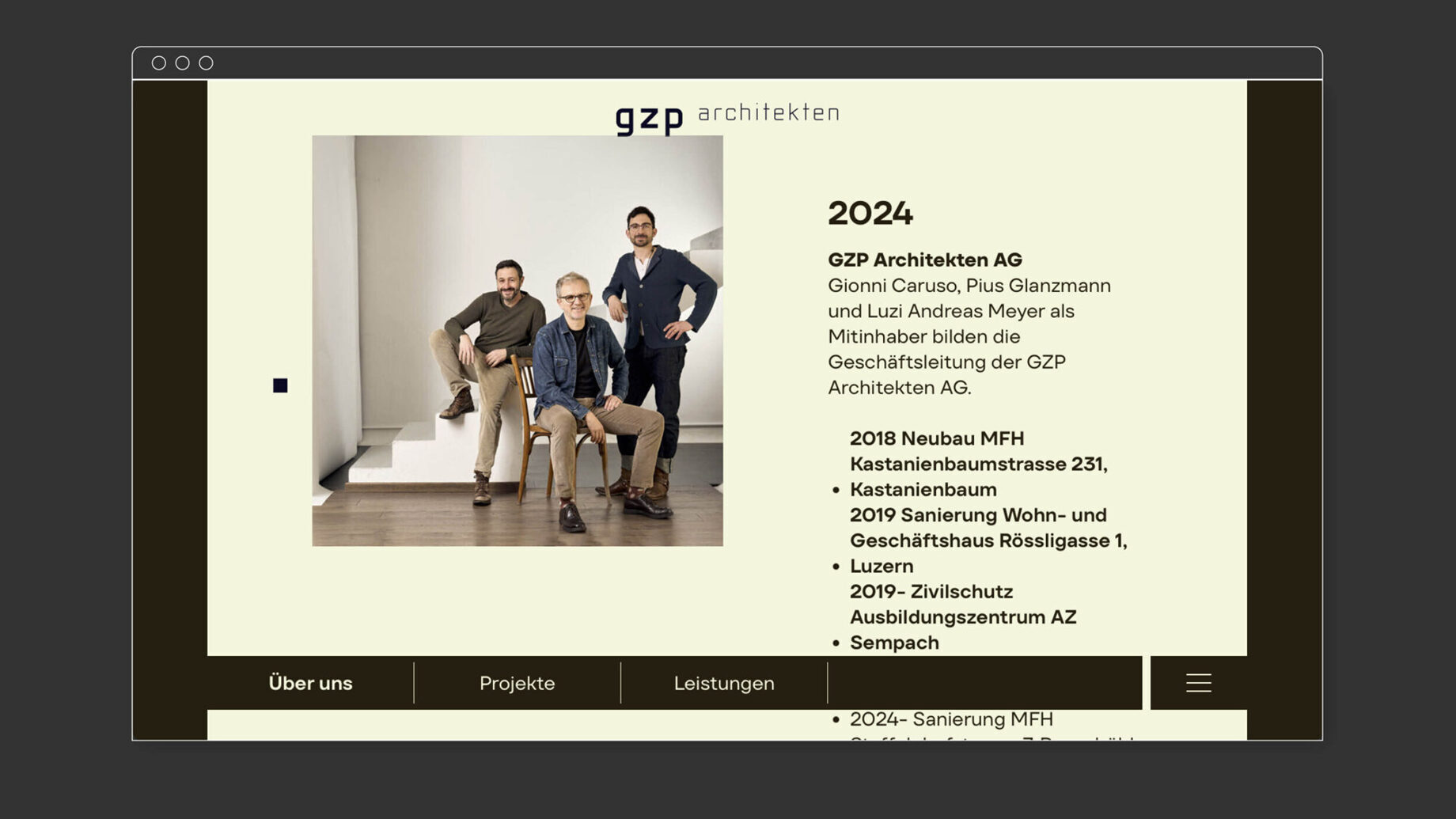 GZP Architekten, Webdesign, News